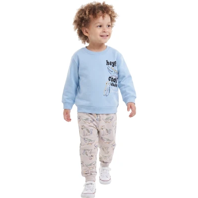 Hey Cool Crocodile Print Two-Piece Set