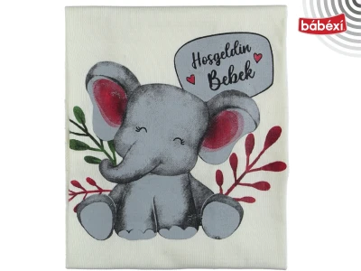 Hoşgeldin Bebek Baskılı Triko Battaniye