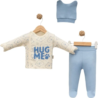 Hug Me Embroidered 3-Piece Bodysuit Set 3M