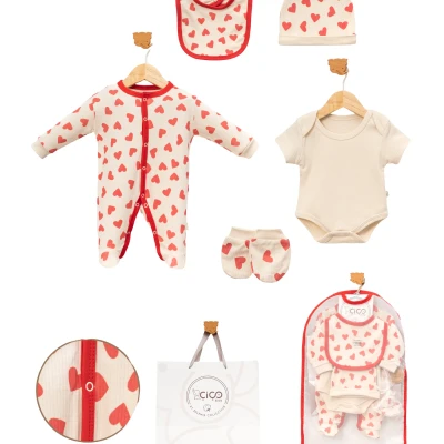 Heart Print 5-Piece Gift Set