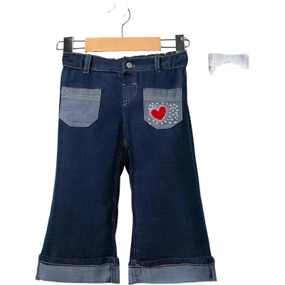 Heart-print Pants