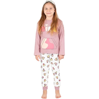 Heart-Print Pajama Set