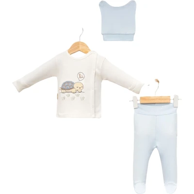 Turtle Print 3-Piece Bodysuit Set