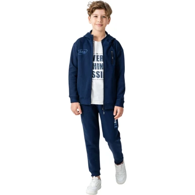 Hooded cardigan 3-piece set