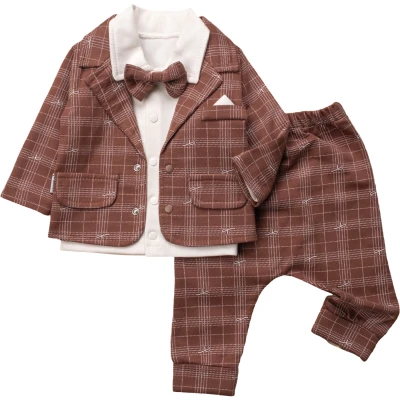 Checked Jacket 3-Piece Set