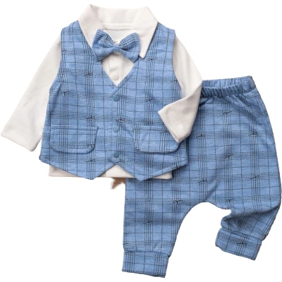 Checked Vest 3-Piece Set