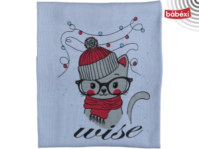 Kedi Baskılı Triko Battaniye