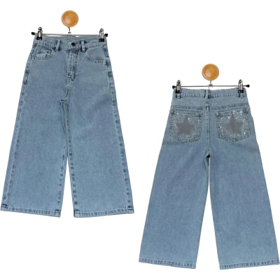 Denim girls' trousers
