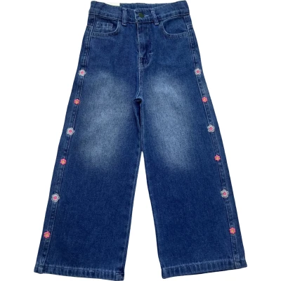 Embroidered Straight Leg Denim Jeans 6Y-10Y