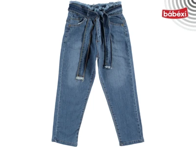 Belted Denim Pants