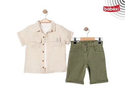 Linen Muslin with Shirt Set