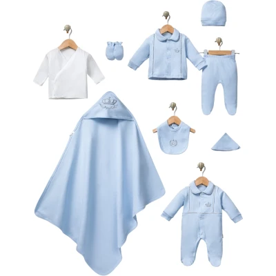 Fine Piped King Crown-Print 10-Piece Set