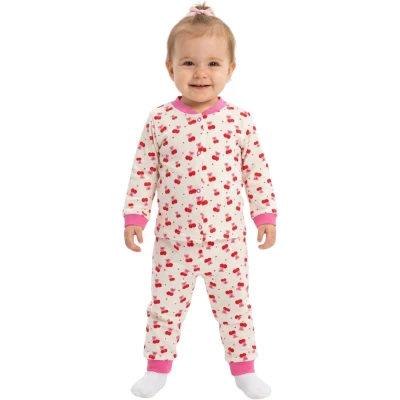 Kiraz Çıtçıtlı Pijama