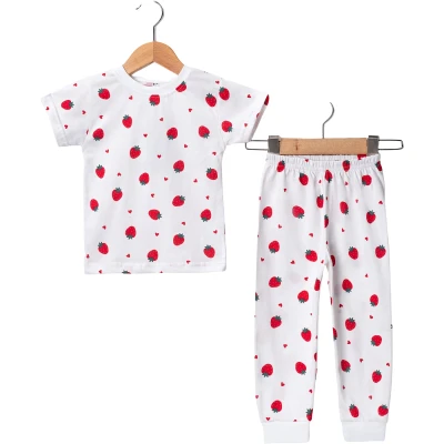 Kısa Kol Çilek Süprem Pijama