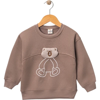 Kışlık Ayı Kafası Şişirmeli Sweat