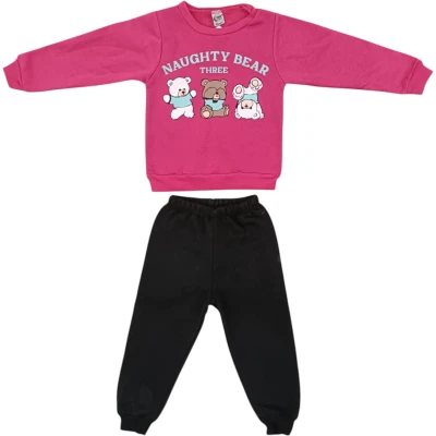 Winter Naughty Bear Printed Set