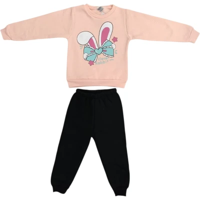 Winter Bunny Kulak Bow Printed Set