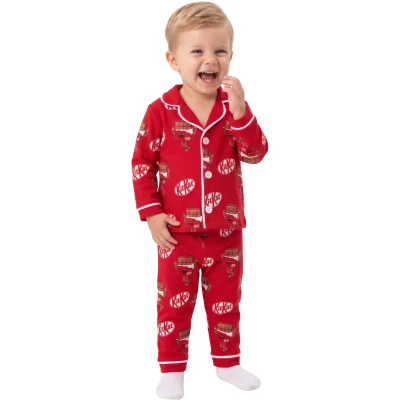 Kitkat Baskılı Uzun Kollu Pijama Takım