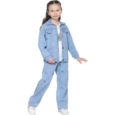 Kız Cotton 3 Lü Takım Serpme Papatya Siyah