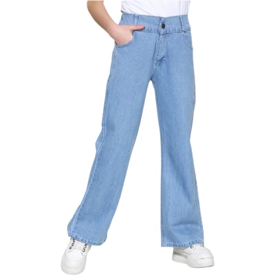 Girls' palazzo cotton blue