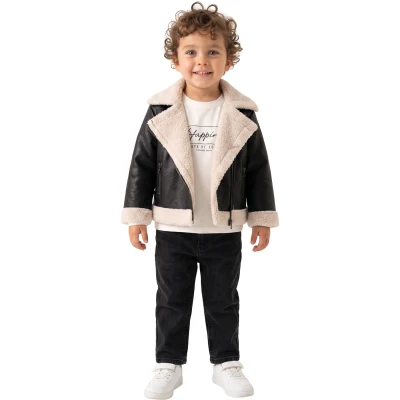 Lamb Faux-Fur Coat Set
