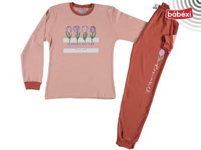 Lale Baskılı İnterlok Pijama Takım