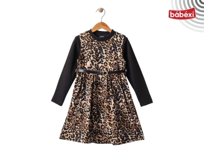 Leopar Elbiseli Çantalı Takım