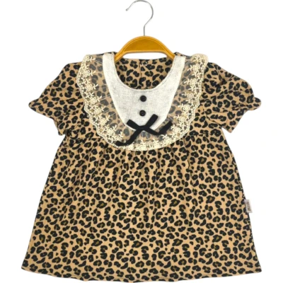 Leopar Fiyonklu Elbise