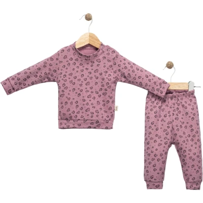 Leopar Raporlu Omuzdan Çıtlı Takım