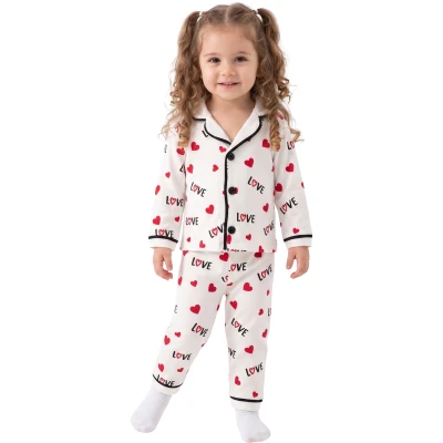 Love Kapli Uzun Kollu Pijama Takım 9 Ay - 2 Yaş