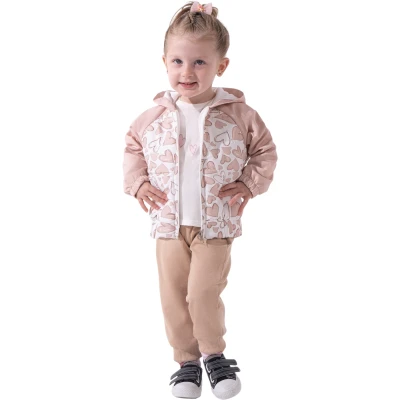 Love Embroidered With Coat Set