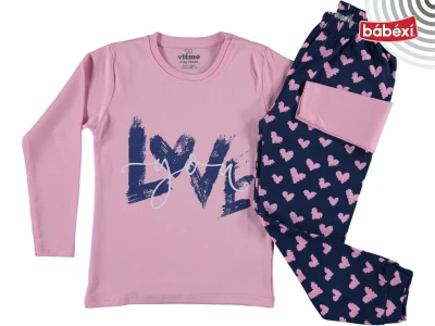 Love You Baskılı Pijama Takım