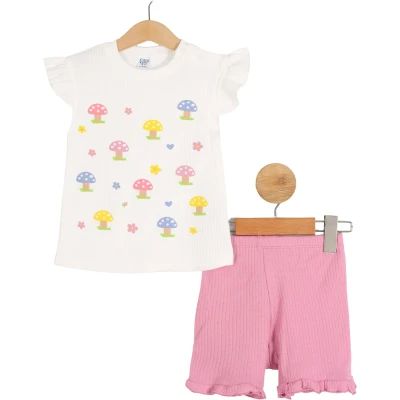 Mushroom Print Set with Shorts