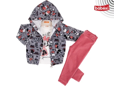 Mickey Baskılı 3 Lü Kadife Takım