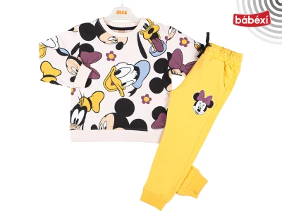 Mickey printed two strap girl set