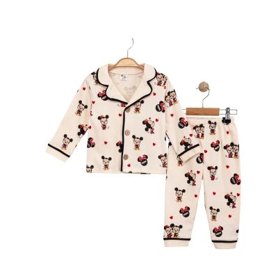 Mickey Mine Uzun Kollu Pijama Takım