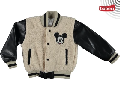 Mickey Mouse Nakışlı Peluslu Ceket