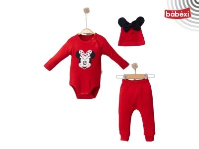 Minnie Mouse Şapkalı 3lü Takım