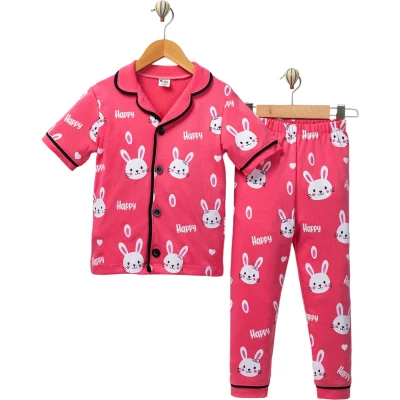 Mutlu Tavşan Kısa Kollu Pijama Takım