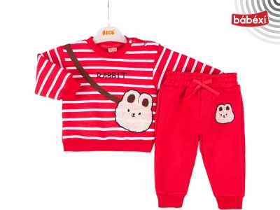 Embroidered Printed Three-Thread Baby Outfit Set