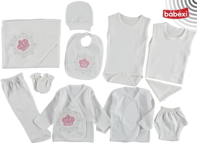 11-Piece Set with Embroidery and Stones
