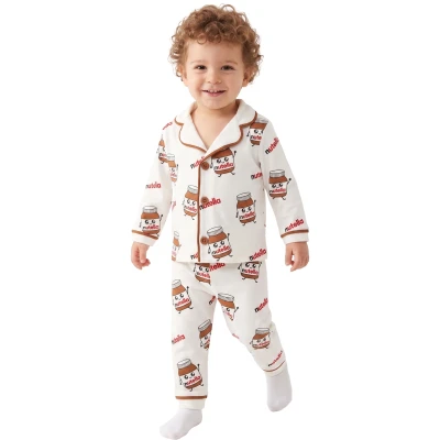 Nutella Baskılı Uzun Kollu Pijama Takım