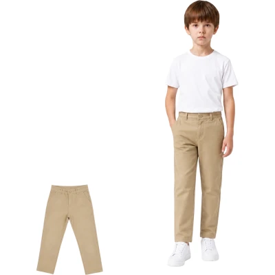 Okul Gabardin Kemerli Pantolon 6 Yaş - 10 Yaş