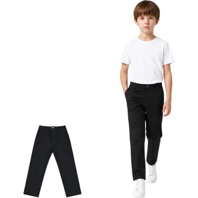 Okul Gabardin Kemerli Pantolon