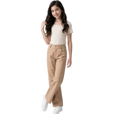 School Palazzo Gabardine Pants – Camel