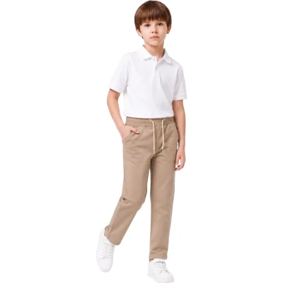 School Compact-Knit Elastic Waist Pants