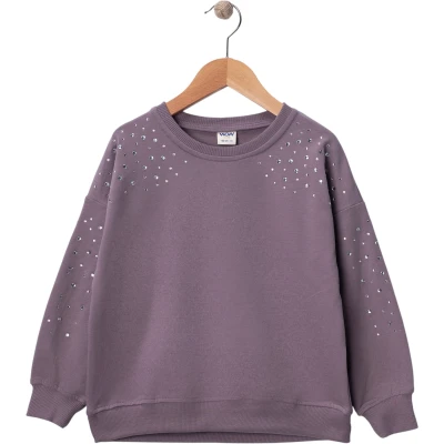 Omuz ve Kol Taşlı Sweatshirt