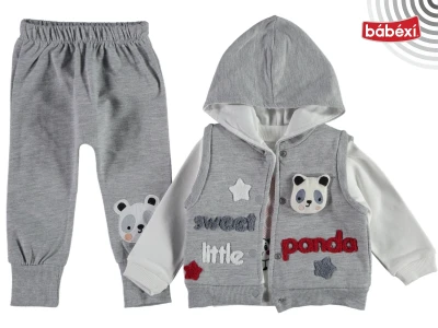 Panda Baskılı Kapitone Takım