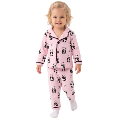Panda Baskılı Uzun Kollu Pijama Takım 9 Ay - 2 Yaş