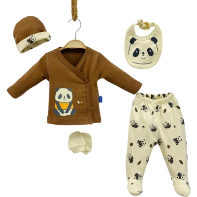 Panda Patterned Going-Home Set (5-Piece)